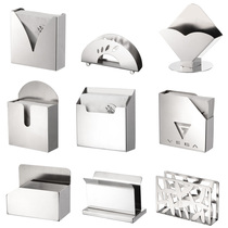 Creative stainless steel tissue Rack restaurant desktop vertical tissue holder menu Napkin Holder Holder custom printed logo