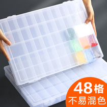 Gouache pigment box 36 grid small mini large capacity portable oil painting acrylic 48 grid watercolor palette small grid sketching color box large grid sealed sub package transparent 24 grid moisturizing storage