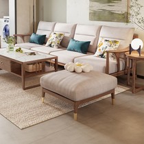 New Chinese-style solid wood sofa winter and summer dual-use detachable and washable technology cloth simple Nordic living room Japanese-style ash wood sofa