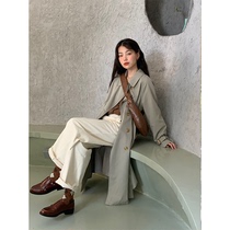 Windcoat Jacket Woman 2022 Spring Autumn Season New big coat of small chic chic Korean opera design high level