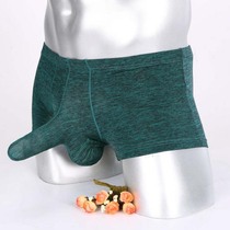 (Gun Bomb separation) Mens flat corner underwear Elephant nose big code Sexy Sexy Airplane Pants Youth Four-corner Pants Tide