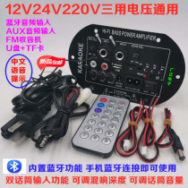 Dual microphone high power Bluetooth power amplifier board 12V24V220V subwoofer power amplifier board Speaker motherboard car Universal