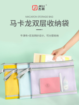 Jerry a4 Hand bag mesh transparent pregnant womens birth inspection document bag fabric zippered Oxford waterproof office double-layer sorting storage bag large capacity thickened customized publicity can be printed logo