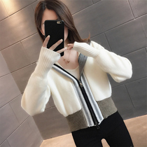 Early autumn small short knitted cardigan womens 2021 new spring and autumn small outer sweater coat jacket