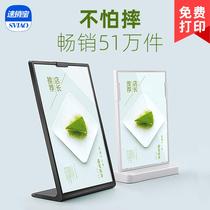 Speedbao a4 table card holder double-sided l-type a3 price list menu display board Billboard a5 desktop products restaurant brand hamburger milk tea shop table card acrylic table sign table card