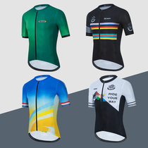 2022 Summer new Gicaer mens short sleeves Milk Steak Perspiration Breathable Speed Dry Outdoor Bike Ride