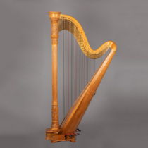 Unicorn Western Antique LyonHealy Style 17 Series Carved Leaf Pattern 46 String Maple Harp