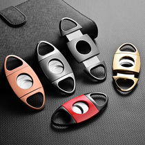 CIGARLOONG PURE METAL CIGAR CUTTER CIGAR SCISSORS STAINLESS STEEL DOUBLE-EDGED CIGAR SCISSORS CIGARETTE CUTTER THICKENED