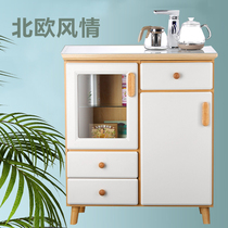 Nordic tea bar Machine home living room automatic water Tea Cabinet new solid wood water dispenser cabinet lower bucket
