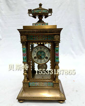 Watch machinery pure copper movement clock clock old-fashioned clockwork imitation of the Forbidden City bronze standing Bell cloisonne