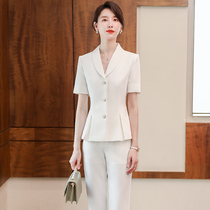 Summer Career Suite Womens Sushion Fashion Clothes Short Sleeve Design Sense Commuter Wears