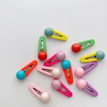  South Korea ins summer cute mini fluorescent color Doudou childrens pair clip hairpin baby hair clip Bangs clip