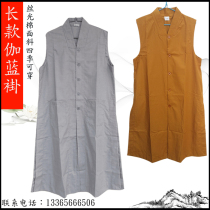 Monk - dressed long jacket long vessel men and women summer thin tablet coffee sleeveless coat