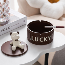 Creative Violent Bear Ashtrays Girl Trend Home Living Room Room Adornment With Cover Anti Fly Ash Cute Smoke Cylinders