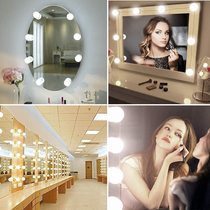 Punch-free makeup mirror headlight bathroom non-installation bulb dressing table mirror headlight bubble full-length mirror fill light