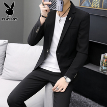 Playboy spring and autumn small suit jacket mens suit Handsome and Versatile casual Korean fashion suit mens clothing