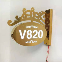 LED clubhouse hotel stainless steel luminous box with light door plate custom bar KTV foot bath entertainment clubhouse 003