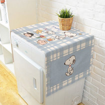 Cartoon niche storage double door refrigerator cover cloth dust cover towel dust cover roller laundry Hood waterproof sunscreen