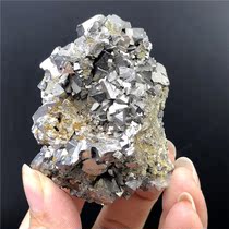 Natural Inner Mongolia arsenopyrite Crystal symbiotic mineral crystal teaching specimen Qishi head Collection ornamental 39