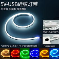 5v flexible line neon light with usb with switch bright Battery Box led non-spot magic color control light bar