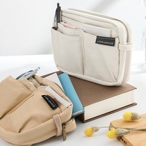 Japan kokuyo national renowned for a new pure series bag for students with stationery convenient containing bag girl small makeup bag large capacity pen bag multifunction bag back