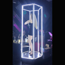 Bar luminous jumping stage stainless steel door frame point stage LED point dance stick three-dimensional stainless steel frame stage