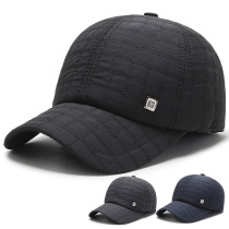 Middle-aged and elderly hat male winter old man baseball cap winter old man grandfather warm ear protection cotton hat middle-aged father hat