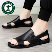 PLOVER PECKING WOOD SUMMER MENS SHOES GENUINE LEATHER SANDALS MENS BEACH SHOES BREATHABLE CASUAL SHOES OUTDOOR ANTI-WEAR