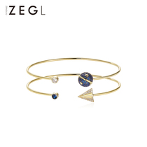 ZENGLIU niche designer paper plane open bracelet female ins tide Korean version of the simple bracelet net red hand jewelry
