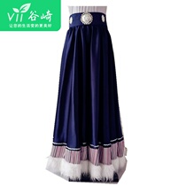 Tibetan dance practice skirt Tibetan dress skirt ethnic wind square dance performance costume female practice training skirt