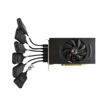 Metallurgical graphics card AMD E9390 6 screen display 6HDMI 1 row 6 columns 90-degree vertical screen fit HDMI line