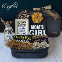 Baby high-end gift box BAO WEN little princess girl baby 100 days old gift items cotton clothes spring and autumn