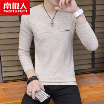 Antarctic 2021 Autumn Knitted Long Sleeve T-shirt Mens Trend Sweater base shirt Tide Brand Mens Autumn Clothes Top