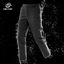 Prospecting outdoor assault pants mens waterproof storm-proof mountaineering pants autumn and winter plus velvet padded soft shell pants women