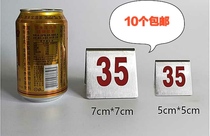 Please close your eyes when its dark Werewolf kills board game number plate Stainless steel table number plate Table number plate Take meal number plate Table number plate