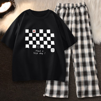 Middle School Students Sports Casual Suit Womens Summer 2022 New Internet Red Loose Fashion Foreign Gas Two Sets of Pins Tide