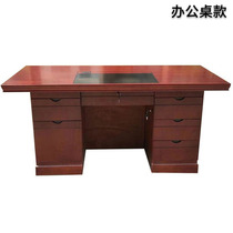 Office desk veneer office desk Single staff desk 1 4 meters table and chair combination Simple modern computer desk