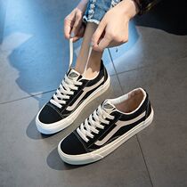 2020 summer thin new canvas shoes womens all-match board shoes 2021 spring and autumn cloth shoes small black shoes sneakers