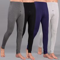 Autumn pants Mens Modal thin spring and winter slim leggings warm plus fat plus size loose line pants single piece