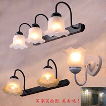 Toilet mirror front light led American pastoral dressing table bathroom cabinet wash basin light European simple wall lamp waterproof