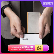 Taiwan TreAsia high-grade creative business card box Business wooden personality storage box Simple red dot