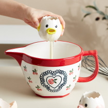 Creative chick egg splitter household kitchen ceramic egg white egg yolk separator takes egg liquid egg yolk protein filter