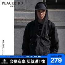 PEACEBIRD MENS SPRING 2022 NEW HOODED FASHION SKIN CLOTHING TIDE BRAND CASUAL OUTDOOR MENS JACKET INS