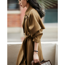 PRODUCT (spot fast hair) high and thin leather splicing air field long short dual version of coat coat