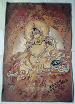 Thangka decorative painting Eight Fang God of Wealth Buddha statue hanging painting Yellow God of Wealth Thangka hanging painting Fortune King like Zhaocai Town House