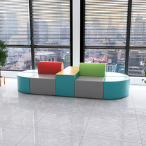 Brief Casual Office Reception Dentist Clinic Waiting Rest Area Profiled Bifacial Back-Back Creative Sofa Combination
