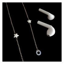 airpods anti-lost hanging chain pendant Creative Star earrings Apple wireless Bluetooth headset universal anti-throw rope tide