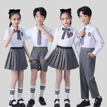 Primary and secondary school students chorus costume poetry recitation childrens performance costume English style school uniform kindergarten costume performance costume