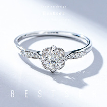 Blue Bestser (Time Song) 18K White Gold Diamond Ring Diamond Ring Marriage 1 karat Effect Wedding Ring