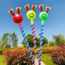 Micro-business scan code to push activities Small gifts luminous drainage large smiley face blowing roll blowing dragon whistle childrens toys